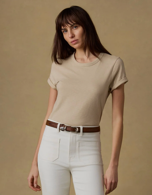 Sunwashed Essential Tee - White Pepper