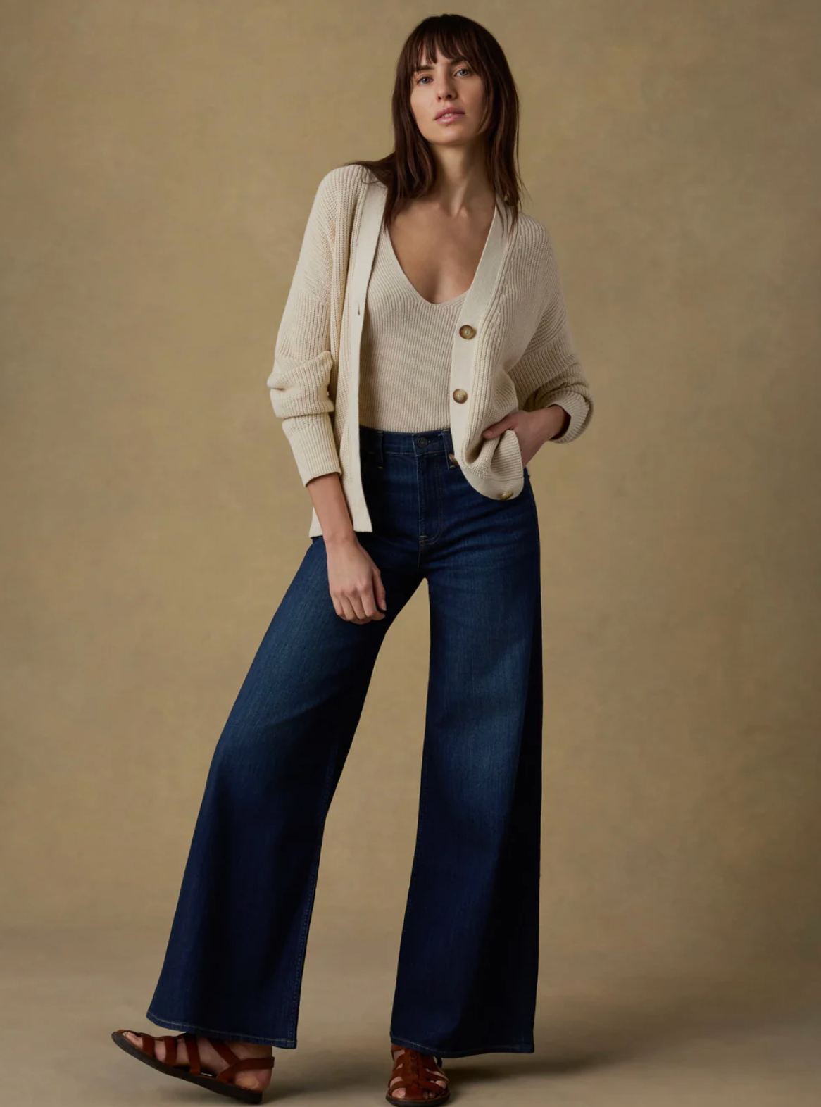 Miramar Linen Relaxed Cardigan | Summer Sand