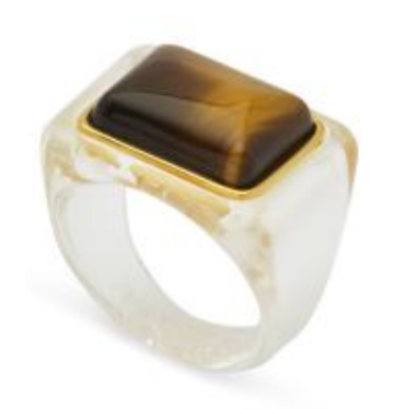 Clear Resin Ring | Tiger Eye (LJ-CRTE)