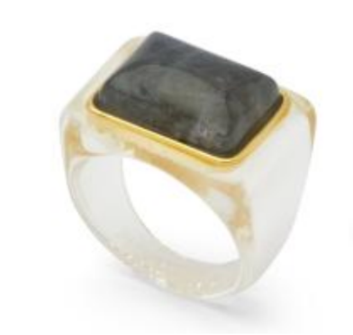 Clear Resin Ring | Labradorite (LJ-CRL)