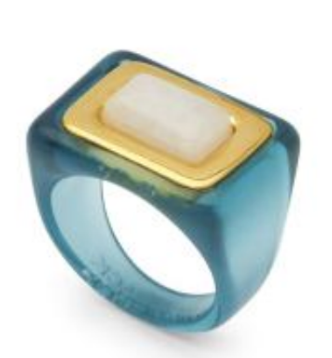 Aqua Resin Ring | Moonstone (LJ-ARM)