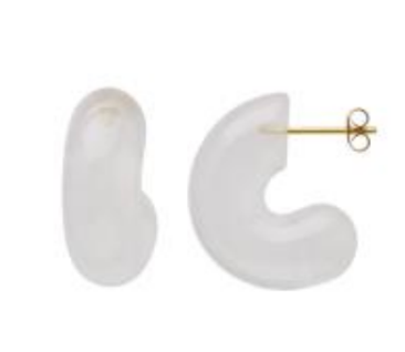 HALF MOON EARRINGS | OPAL