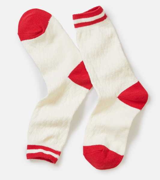 Cable Boot Sock | Cream