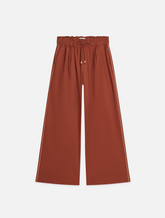 Cotton Voile Pull On Beach Pan | Burnt Henna