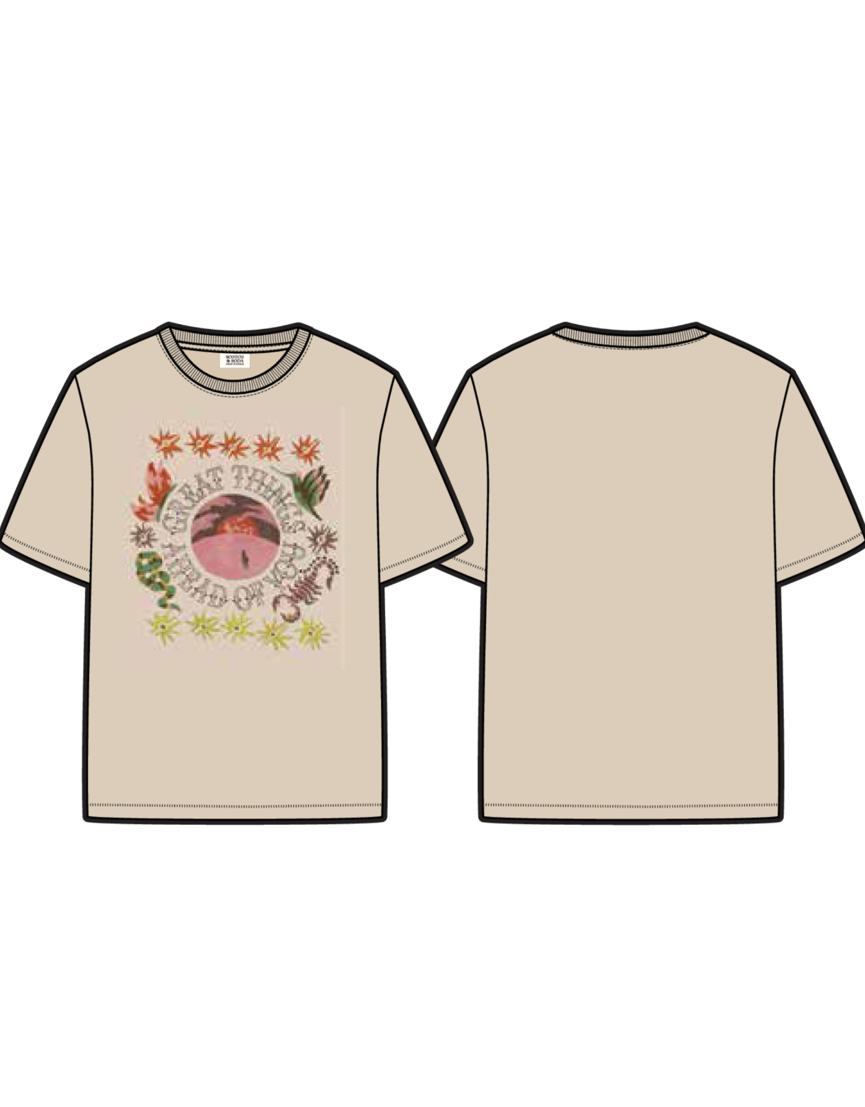 Scotch & Soda Great Things Embroidered T-shirt
