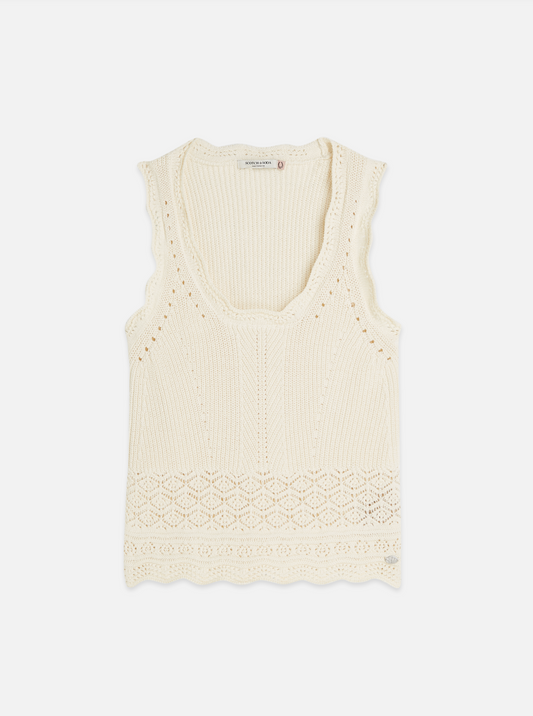 Pointelle Knitted Vest