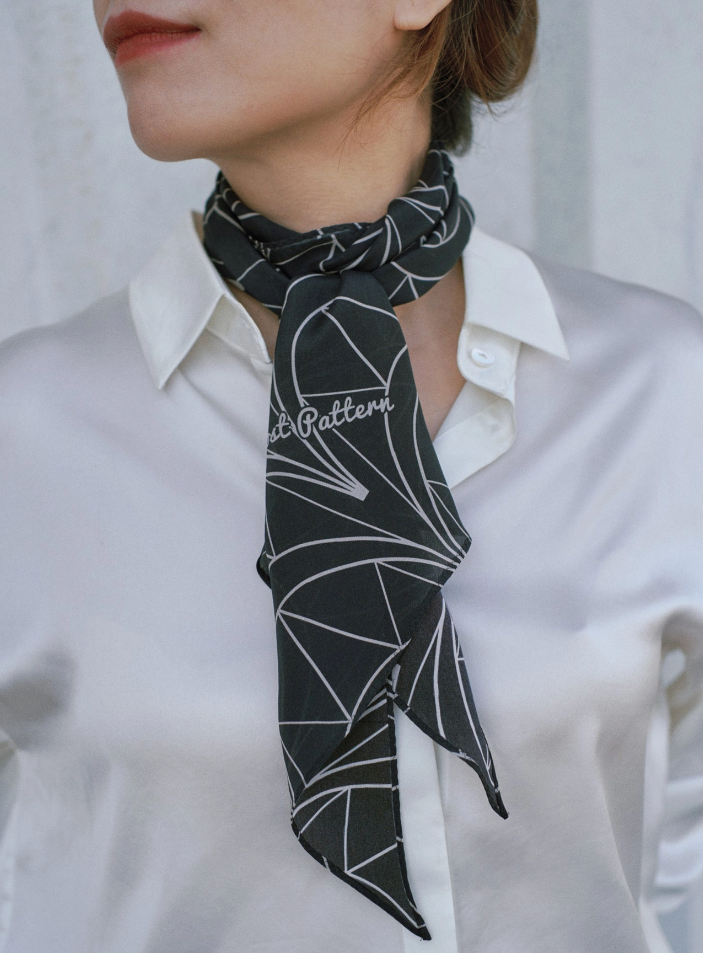 Chrysler Silk Crepe Neck Scarf | Empire Black