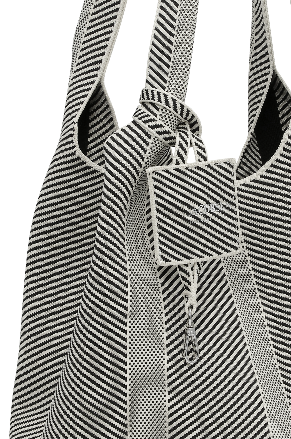 Ilse Jacobsen Knit Tote Bag | Milk Creme/Black