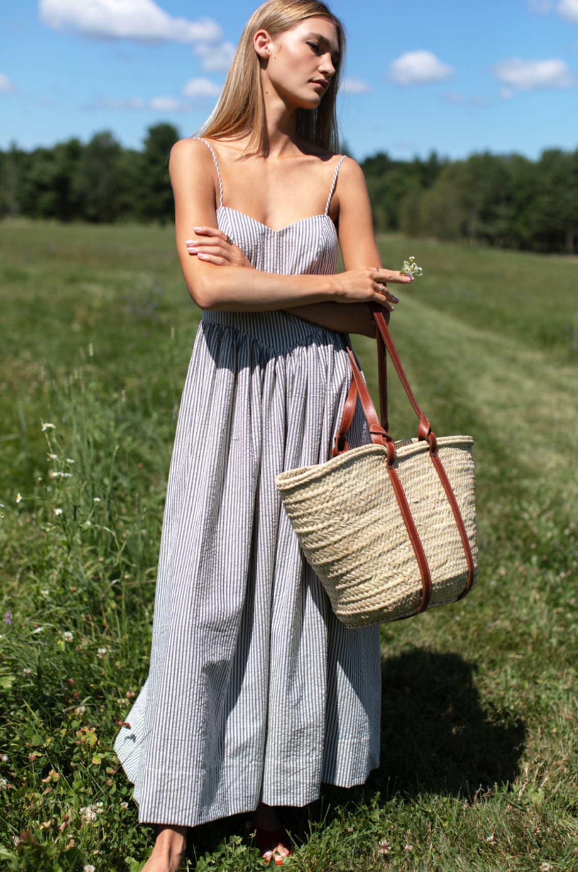 Cotton Day Dress - Newburyport Stripe