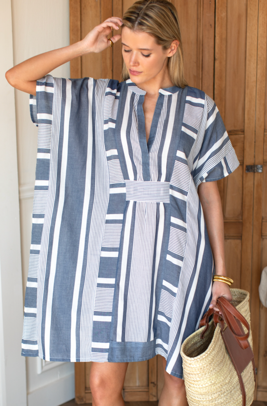 Emerson Short Caftan - Varied Stripe