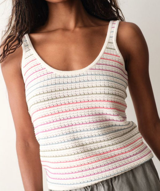 Siena Sweater Tank | Multi Stripe