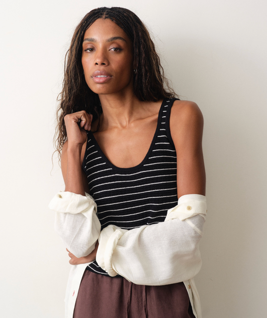 Siena Sweater Tank | Neutral Stripe