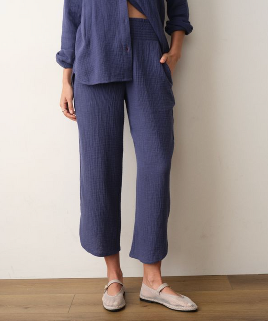 Cali Double Cloth Pant | Bay Blue