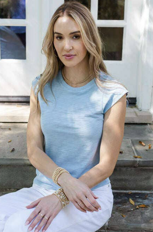 Tyler Casual Muscle Tee | Chambray