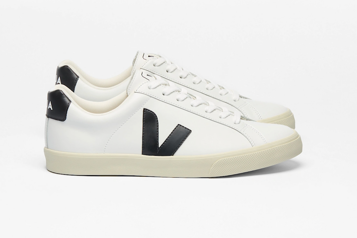 VEJA Esplar Logo Leather White Black