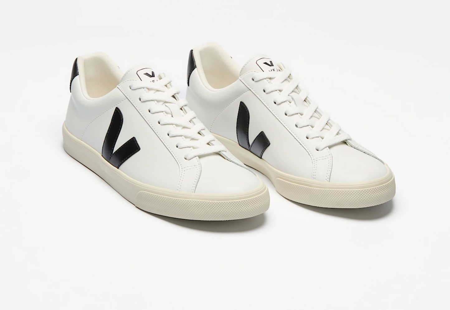 VEJA Esplar Logo Leather White Black