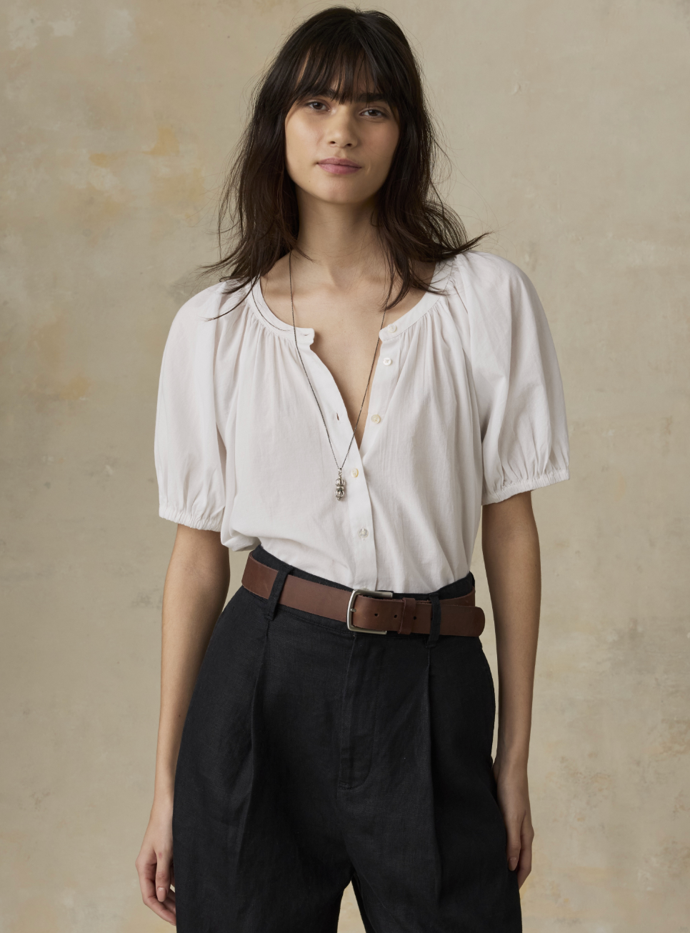Voile Lettie Top | White