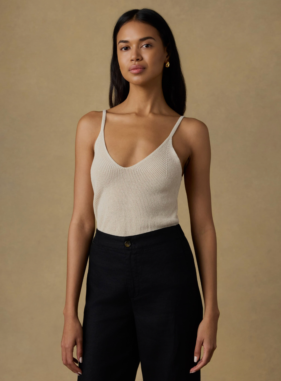 Miramar Linen Sweater Cami | Summer Sand