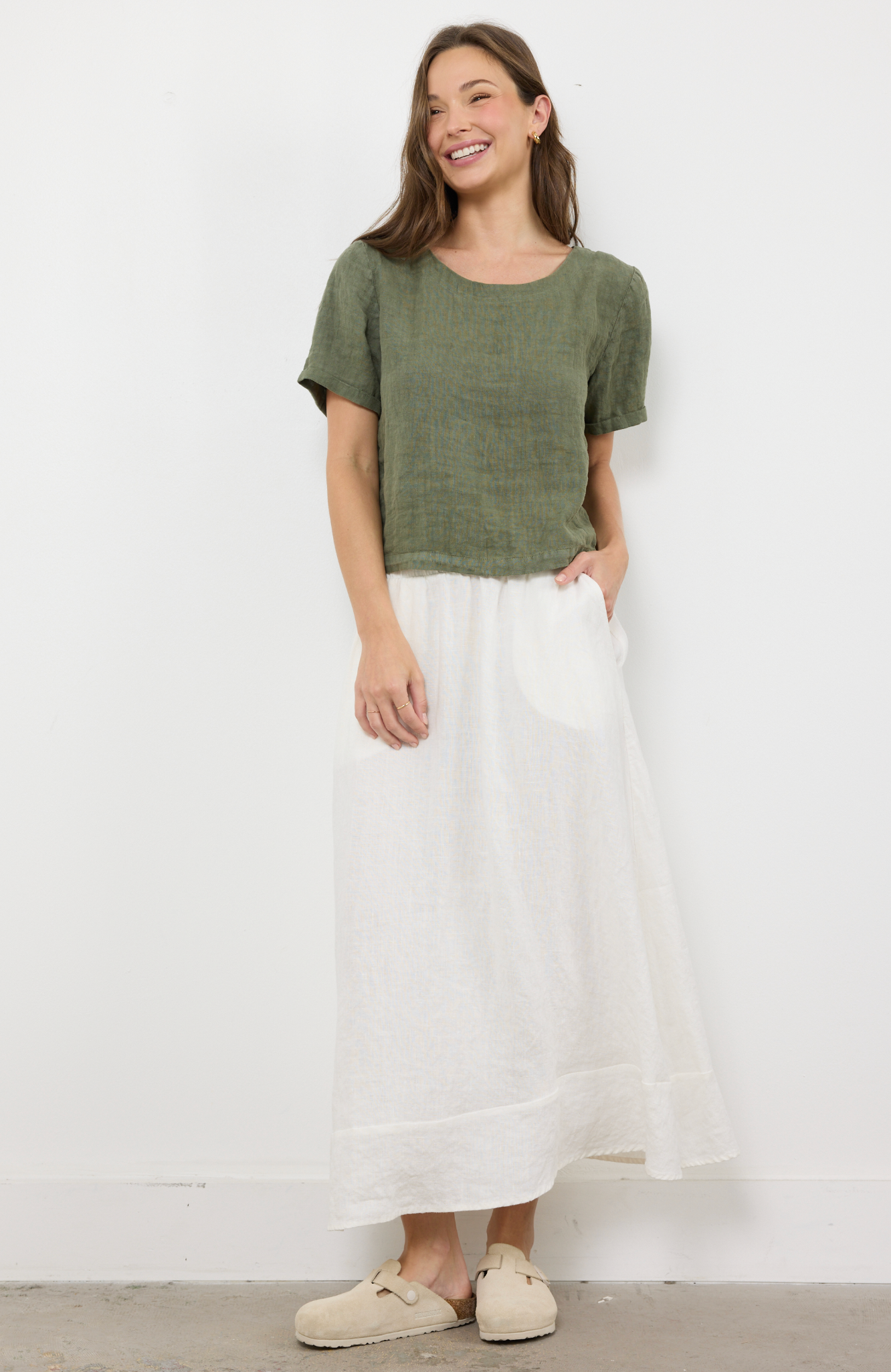 City Linen Top | Willow