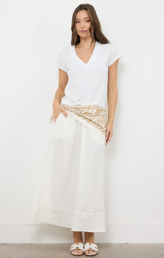 Suri Deep “V” Heavy Slub Tee | 3 Colors