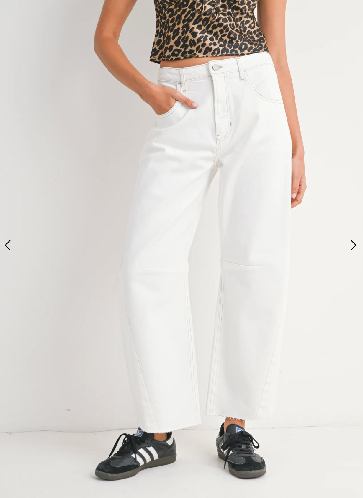 The Seamed Barrel Jean | Off White