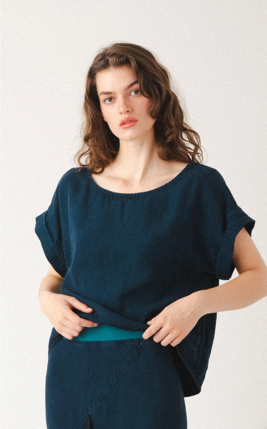 Keel Blouse in Peacock