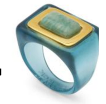 Deep Sea Blue Resin Ring | Amazonite (DSB-AZ)