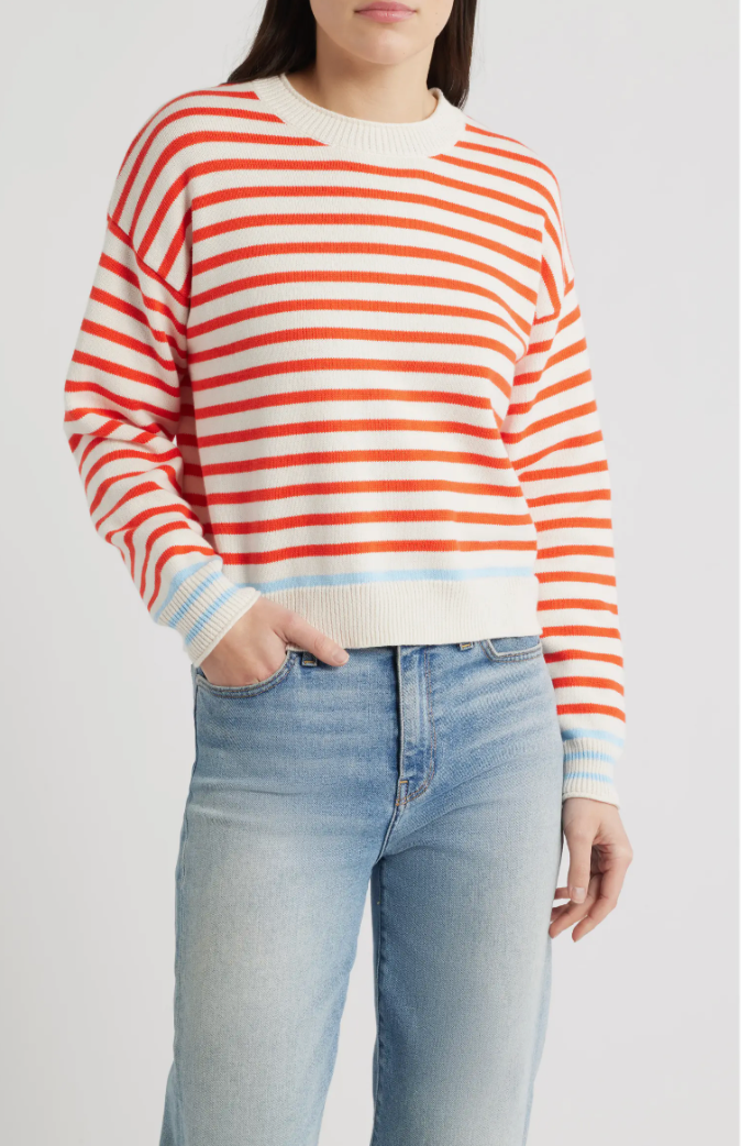 Suki Rollneck Sweater | Red Stripe