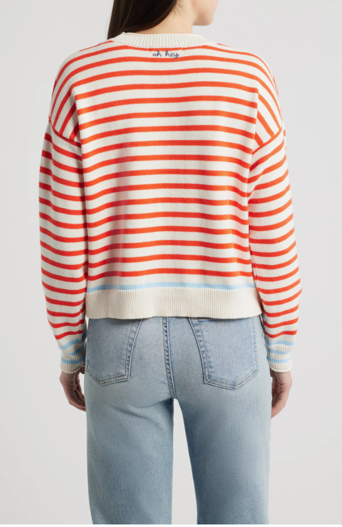 Suki Rollneck Sweater | Red Stripe