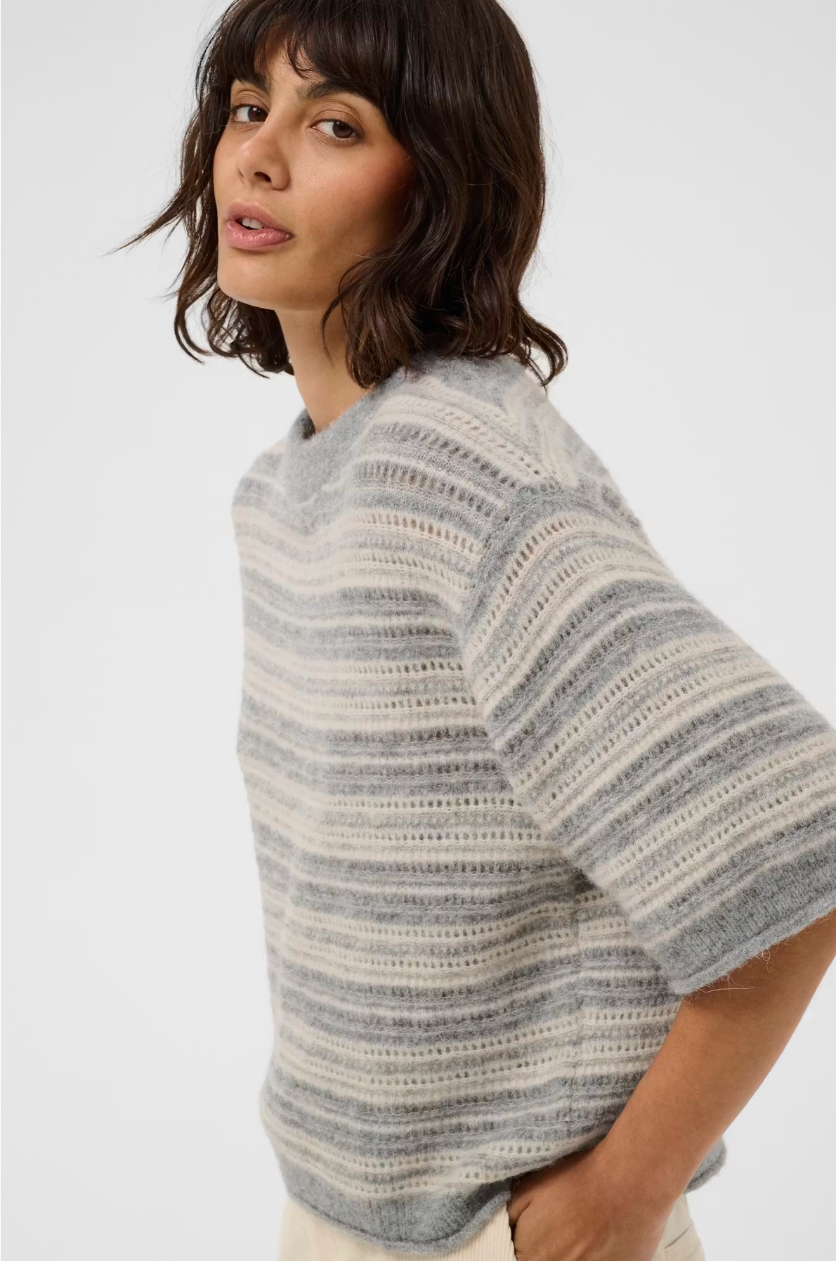 Cerys Pullover | Grey Oak Stripe