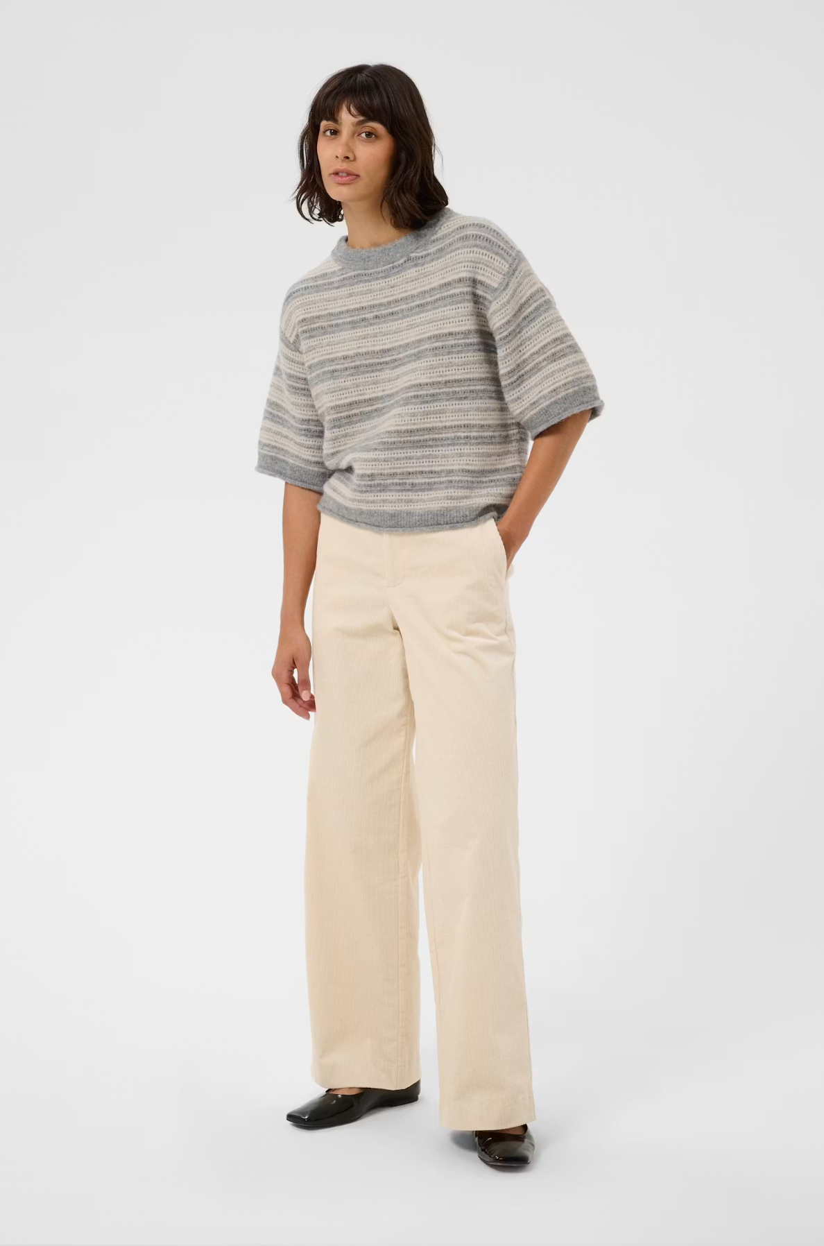 Cerys Pullover | Grey Oak Stripe