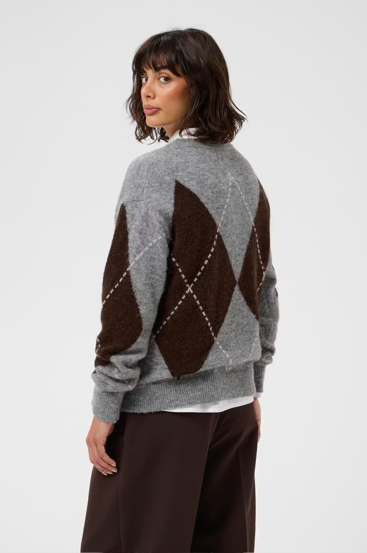 Sorayas Sweater | Brown & Grey Check