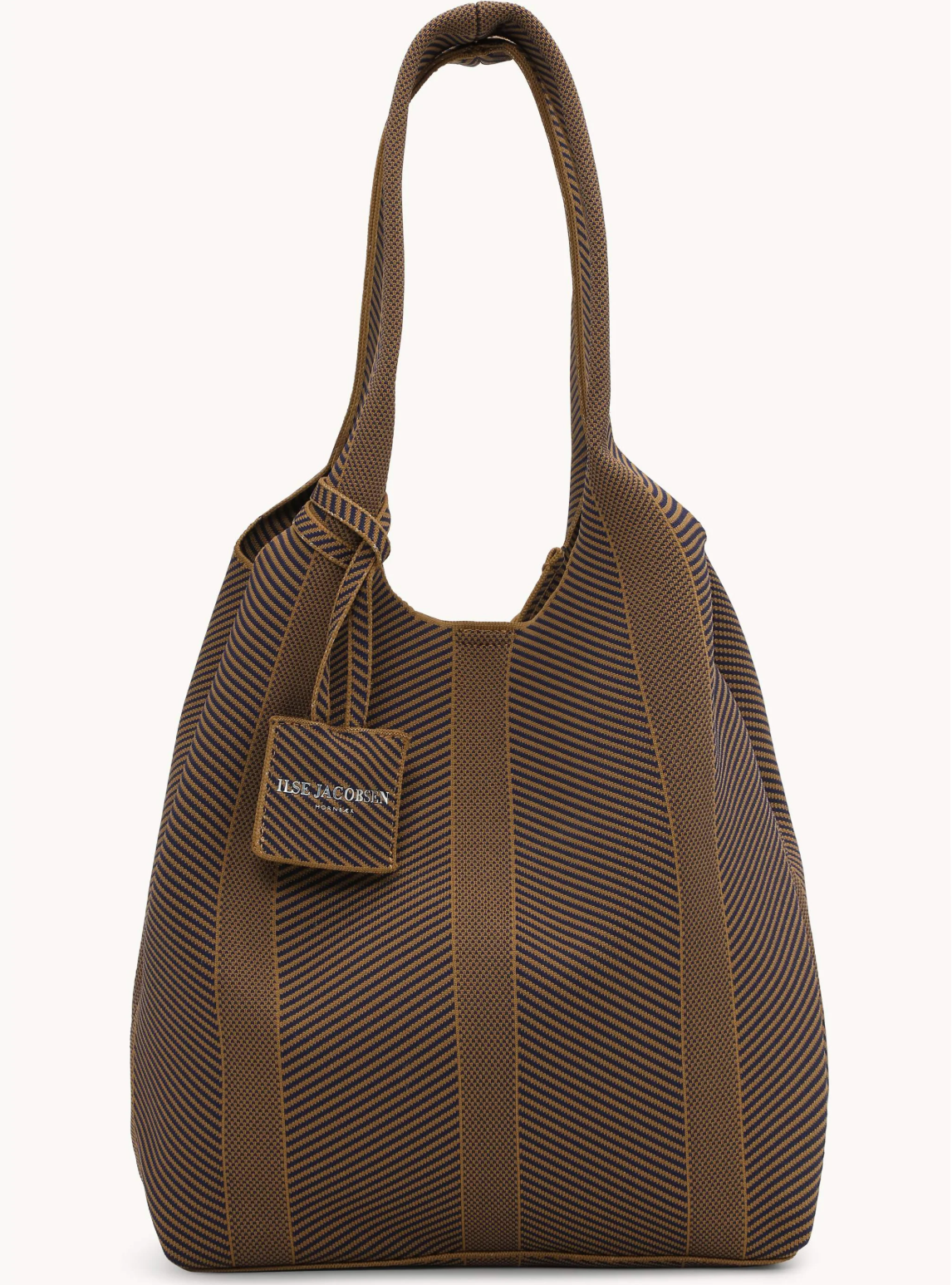 Ilse Jacobsen Knit Tote Bag | Dark Indigo/Buckhorn Brown