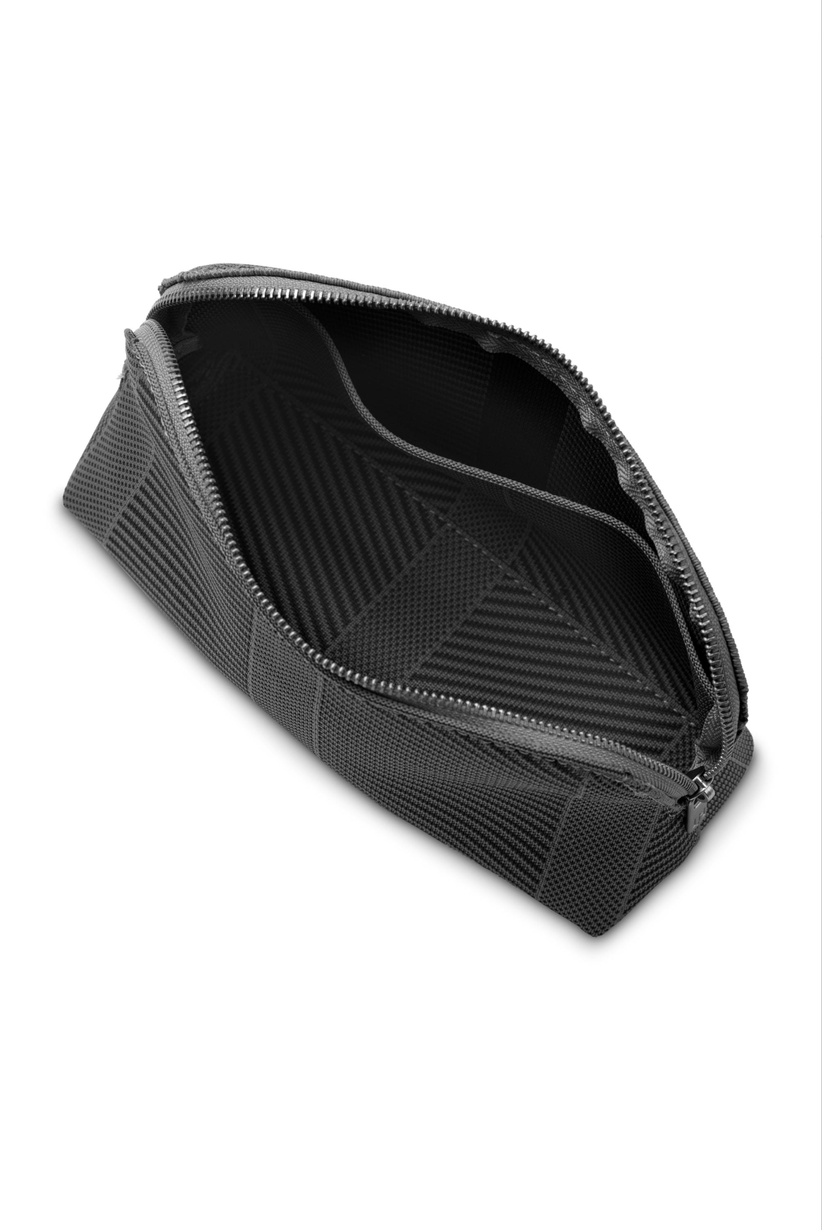 Knitted Makeup Bag | Black Gun Metal