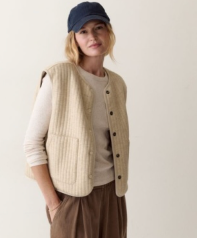 Mila Reversible Sherpa Vest | Oatmeal