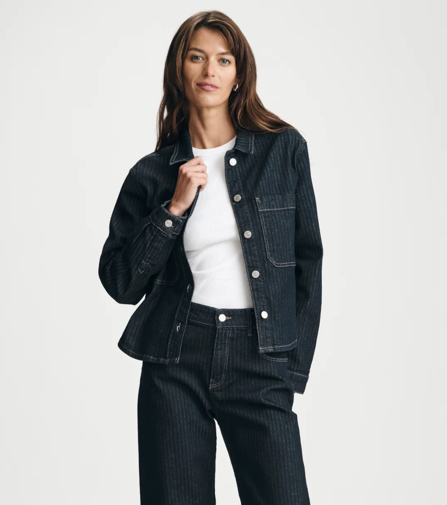 Norina Cropped Denim Overshirt