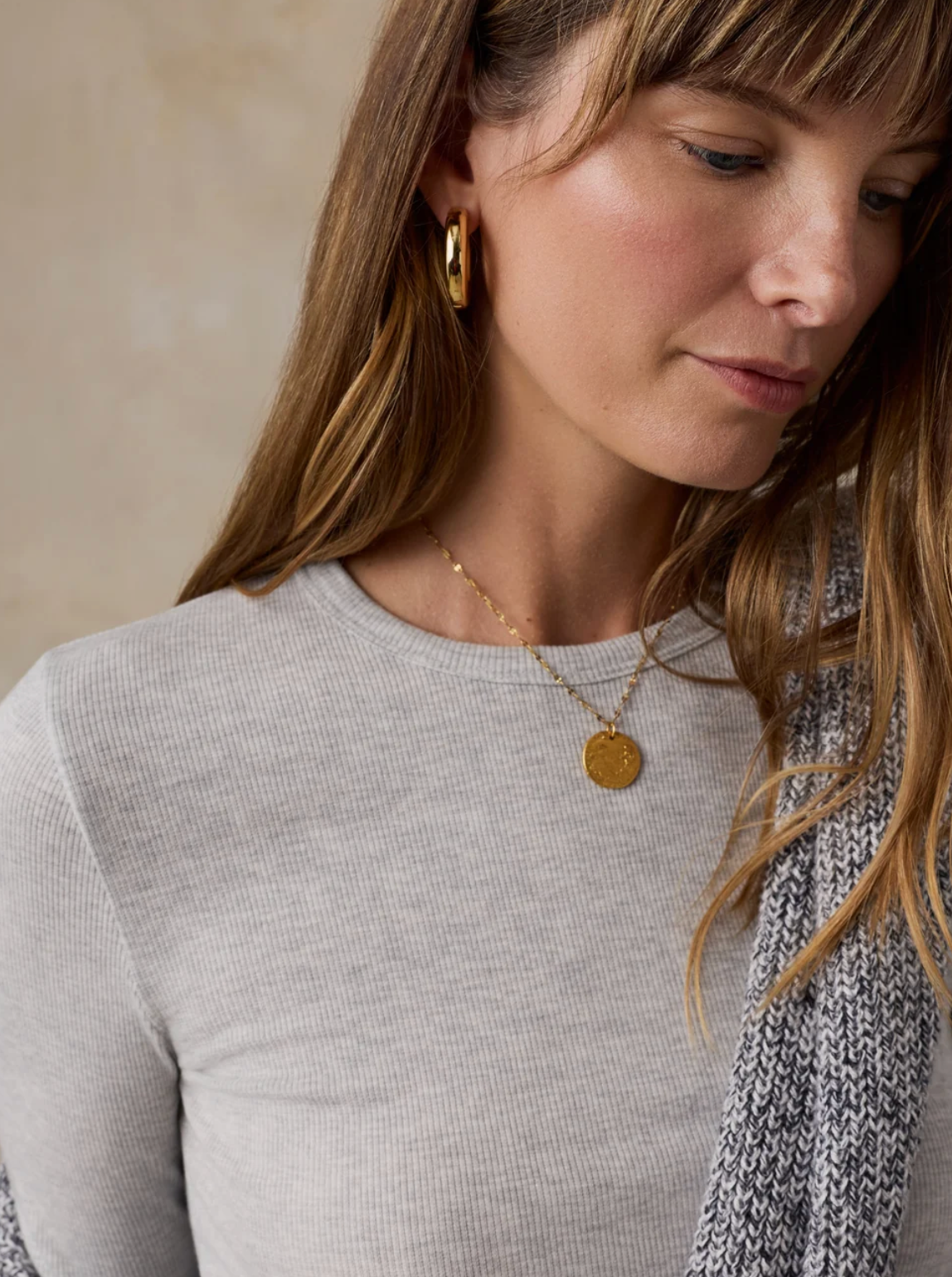 Featherweight Freestyle Layering Crew - Light Grey Heather