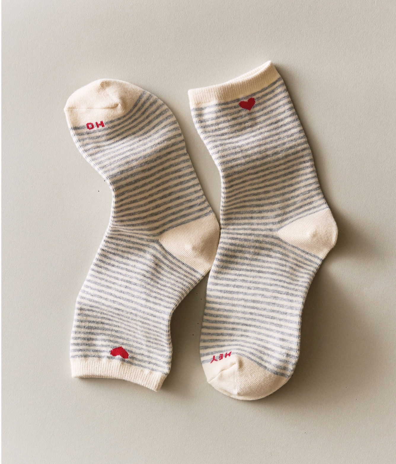 Hi-Ankle Sock - grey stripe