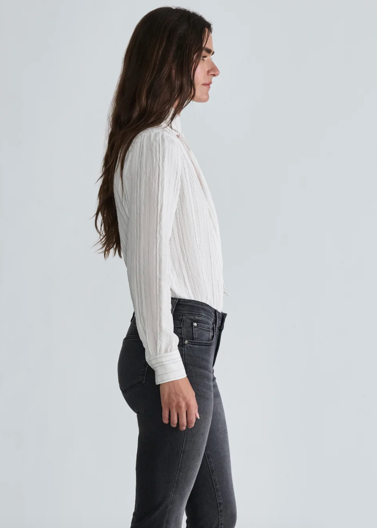Vicky Bootcut Jeans Mid Rise | Light Smoke Brushed Feather Luxe