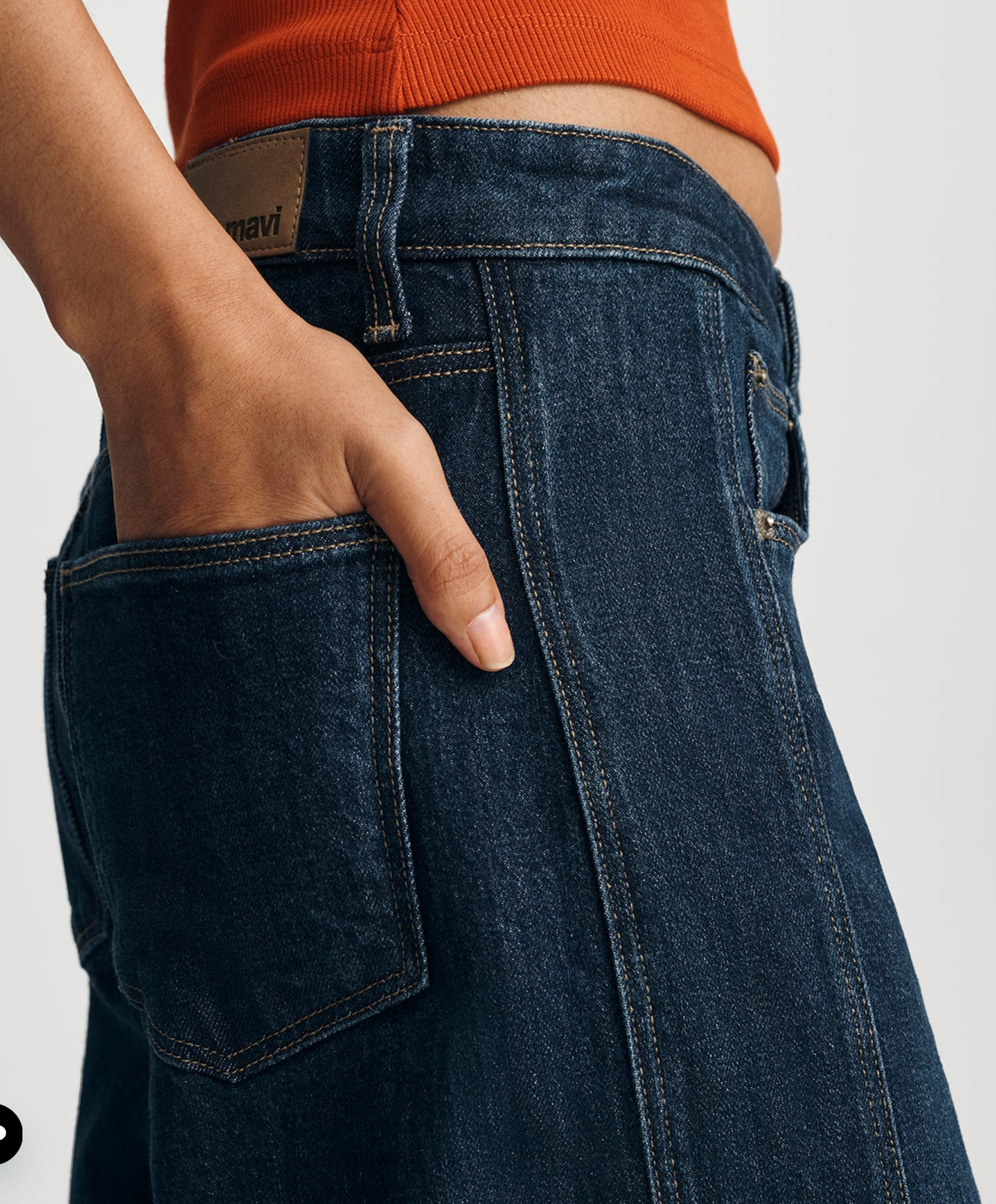 Siena Forward Wide Leg Jeans High Rise | Deep Denim