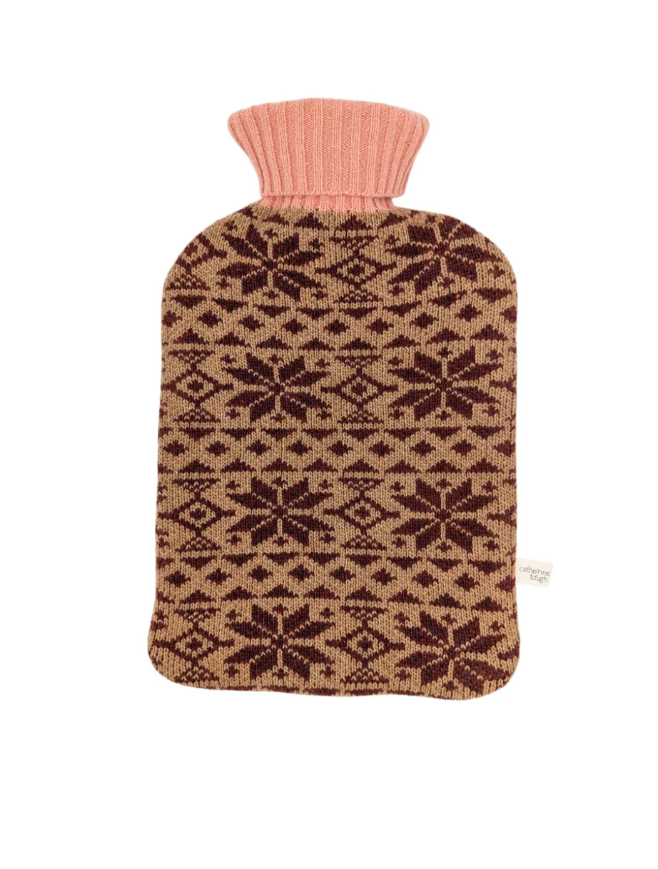 Hot Water Bottle w/ Merino Lambswool Cover | 7 Styles