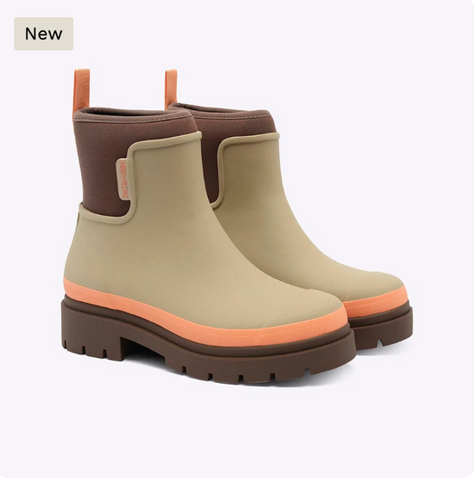Tully Boot | Taupe & Apricot