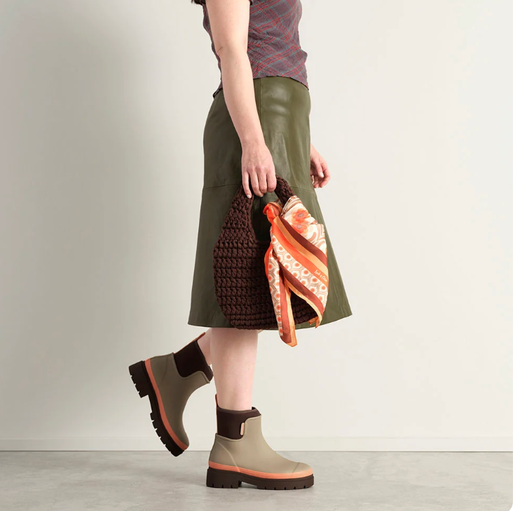Tully Boot | Taupe & Apricot