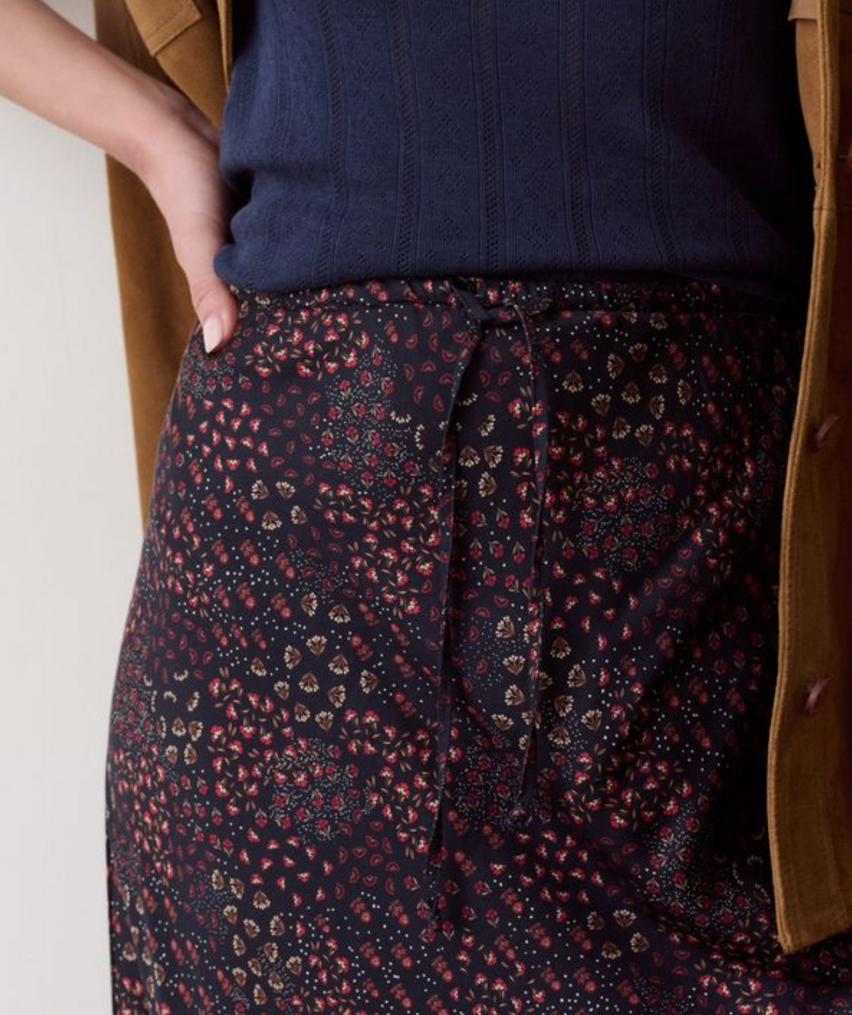 Silvia Maxi Skirt | Navy Floral