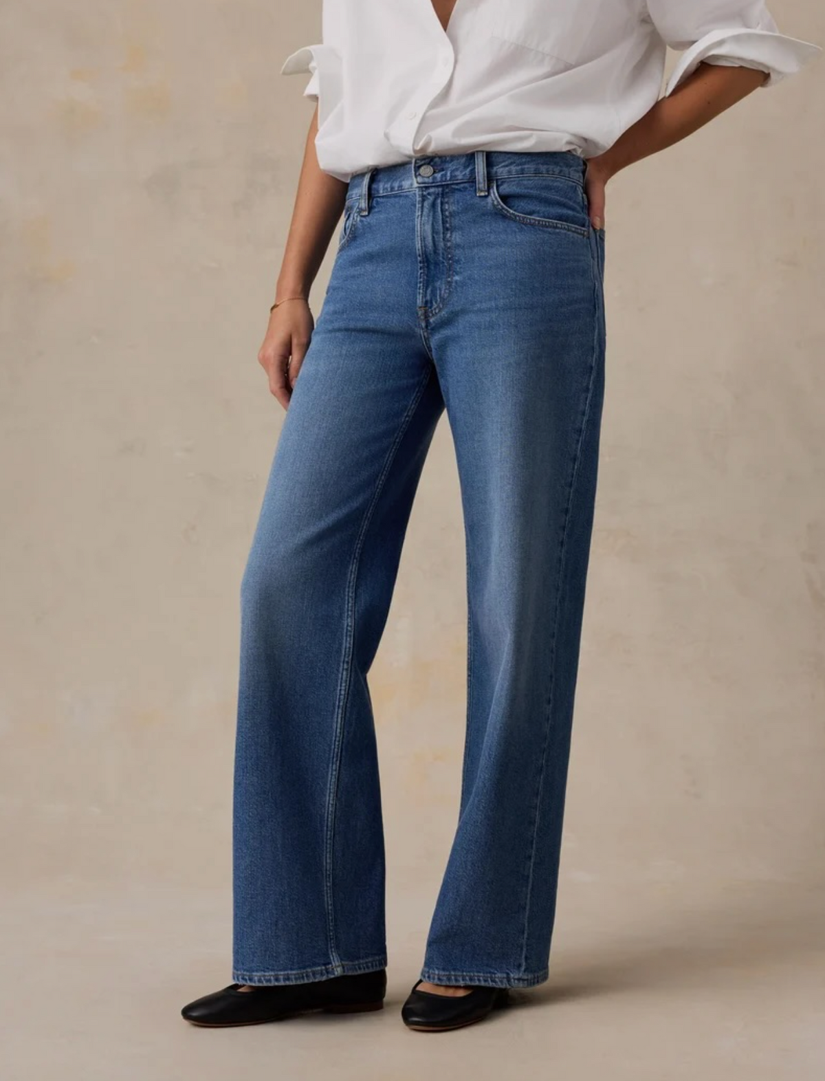 Organic Cotton Denim Wide Leg | Coast Bound Wash