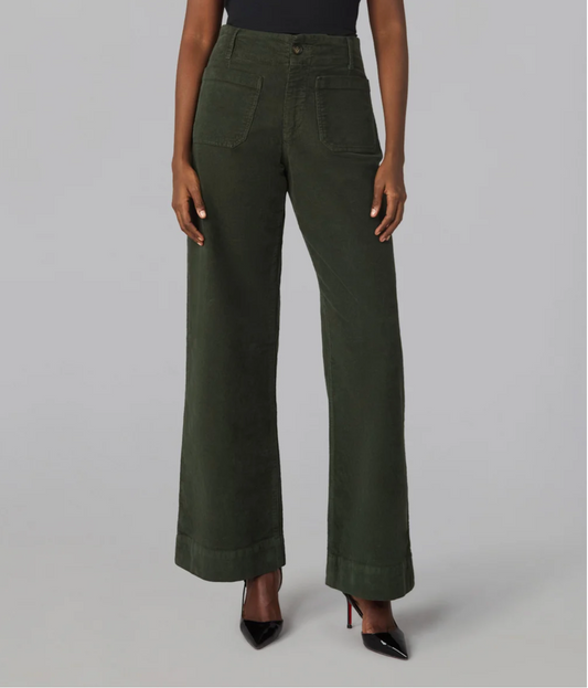 Colette High Rise Wide Leg Corduroy Jeans | Command Sage