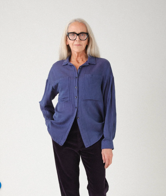 Whispering Silk Shirt - Grape