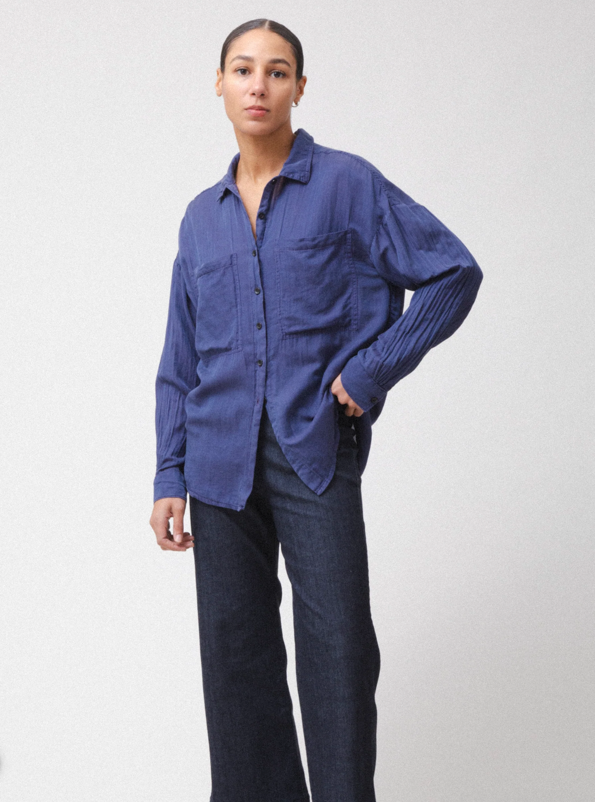 Whispering Silk Shirt - Grape