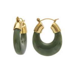 Half Moon Earrings | Jade