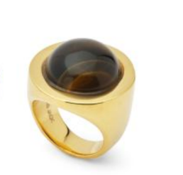 Round Gold Ring | Tiger's Eye